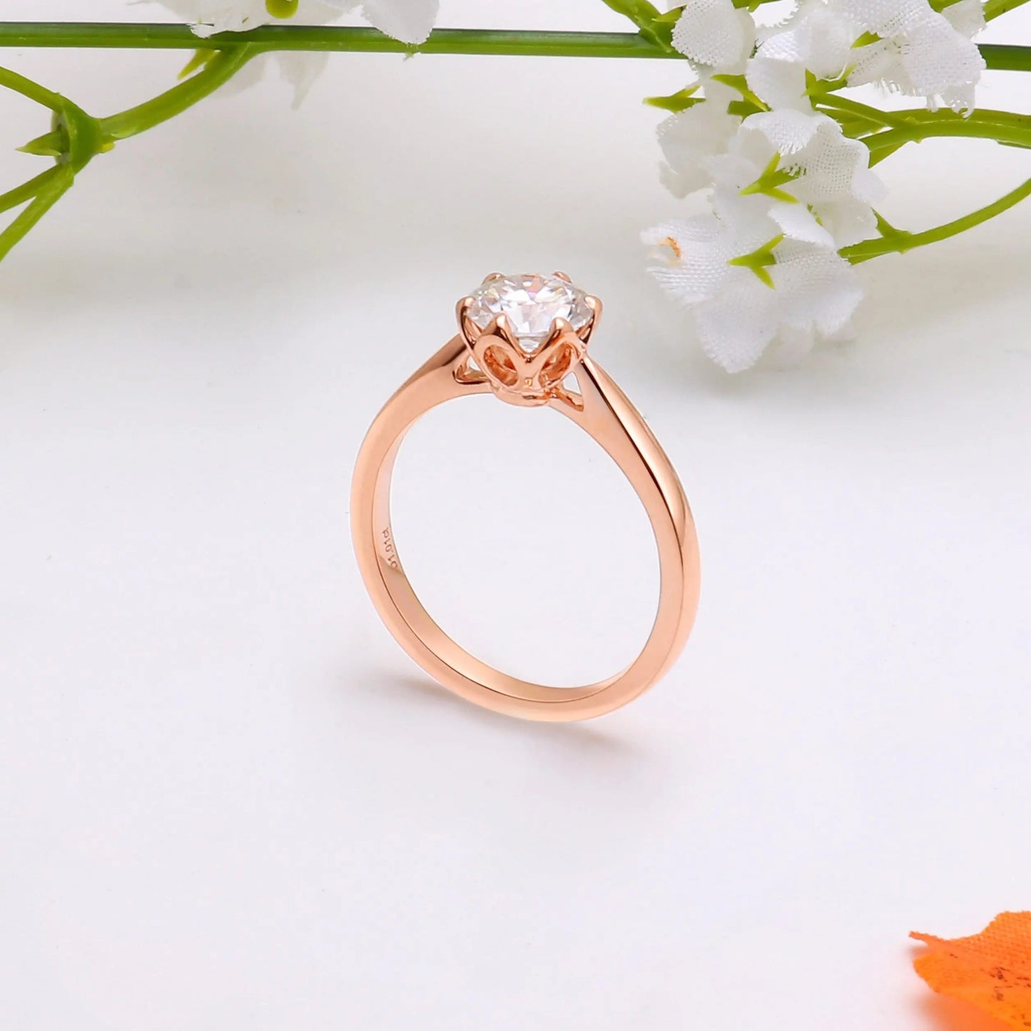 14k Rose / Yellow / White Gold Solitaire Moissanite Ring 1ct Moissanite Engagement Rings & Jewelry | Luxus Moissanite | Rings for a Woman