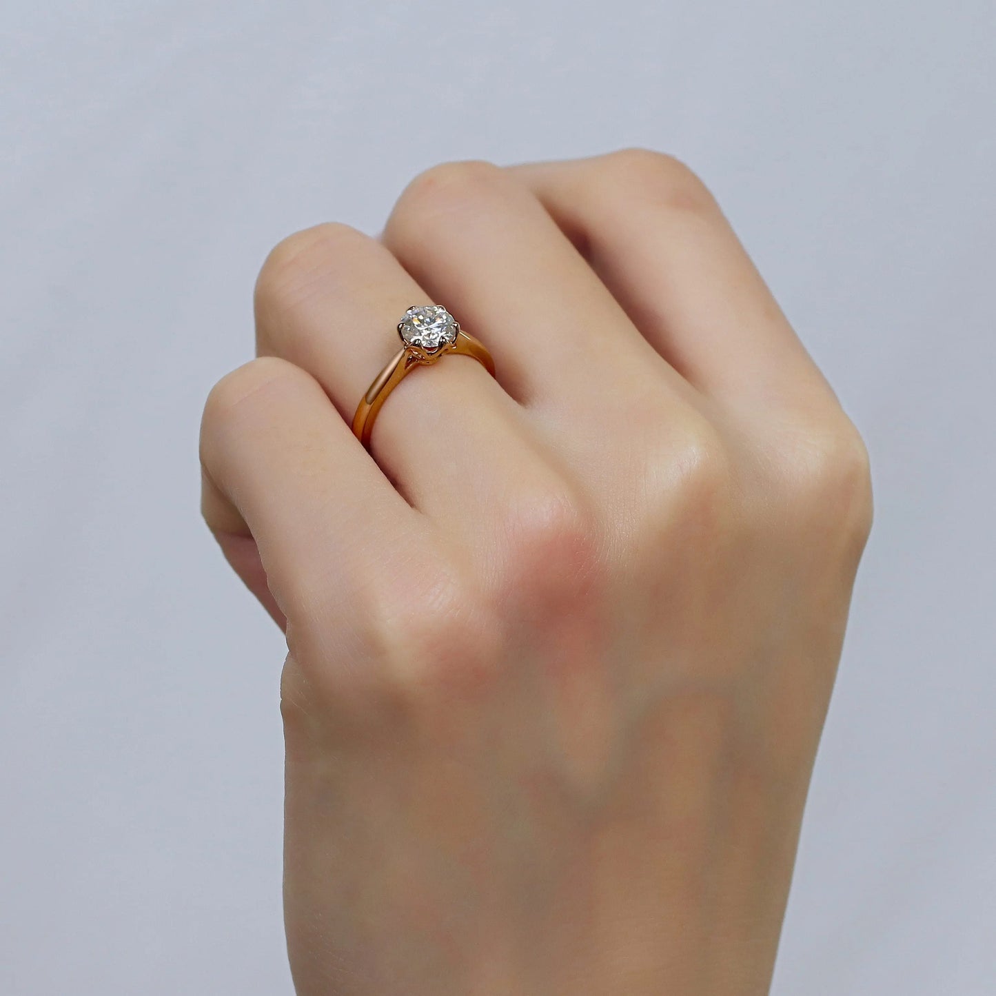 14k Rose / Yellow / White Gold Solitaire Moissanite Ring 1ct Moissanite Engagement Rings & Jewelry | Luxus Moissanite | Rings for a Woman