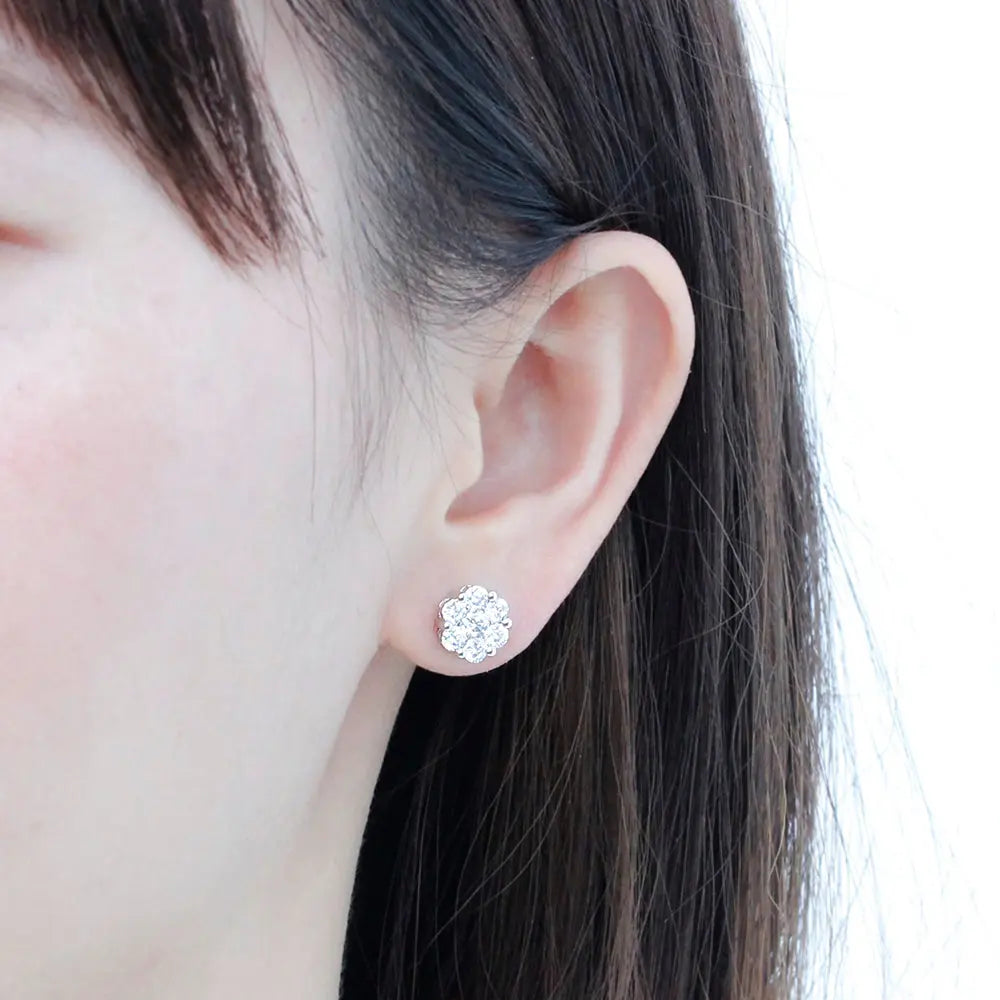 18k White Gold Halo Stud Moissanite Earrings 1.65ctw Moissanite Engagement Rings & Jewelry | Best Unique Earrings
| Luxus Moissanite