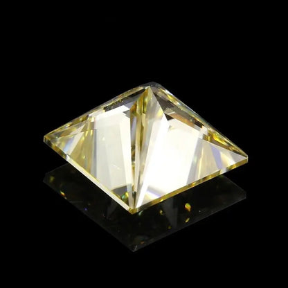 0.75ct - 9.44ct (5mm - 11.5mm) Princess Cut Golden Yellow Moissanite Stones Moissanite Engagement Rings & Jewelry | Luxus Moissanite