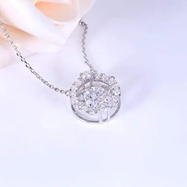 10k White / Yellow / Rose Gold Moissanite Necklace / Pendant 1.5ct Cushion Cut Center Stone Moissanite Engagement Rings & Jewelry | Luxus Moissanite