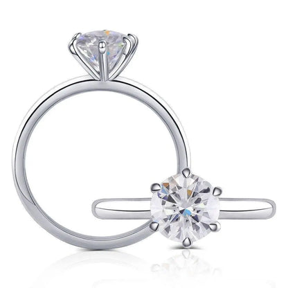 10k White Gold Solitaire Moissanite Ring 1.5ct Moissanite Engagement Rings & Jewelry | Luxus Moissanite | Engagement Rings and Wedding Rings Collection