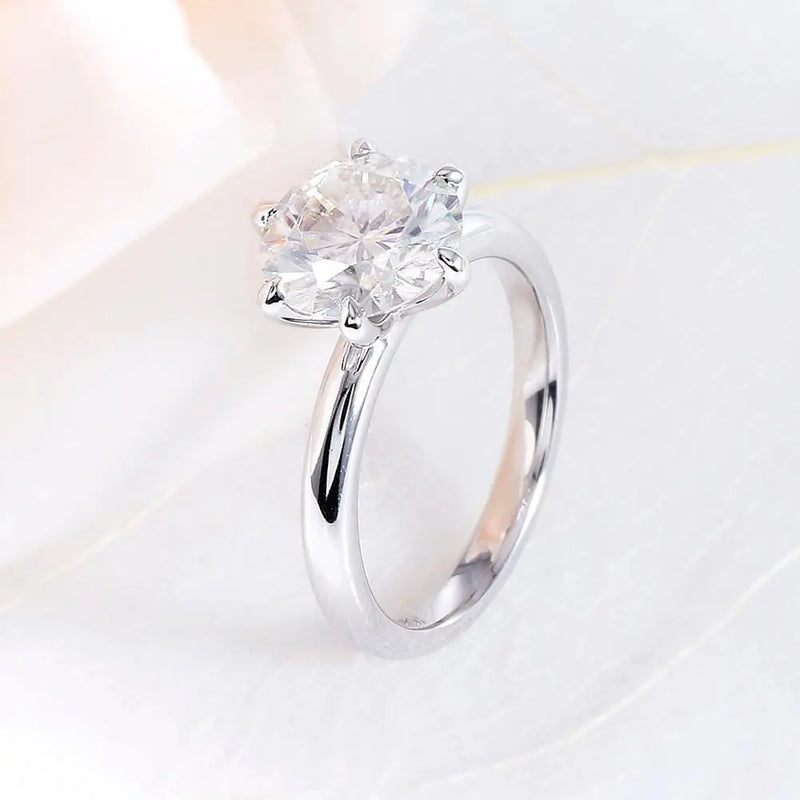 10k White Gold Solitaire Moissanite Ring 1.5ct Moissanite Engagement Rings & Jewelry | Luxus Moissanite