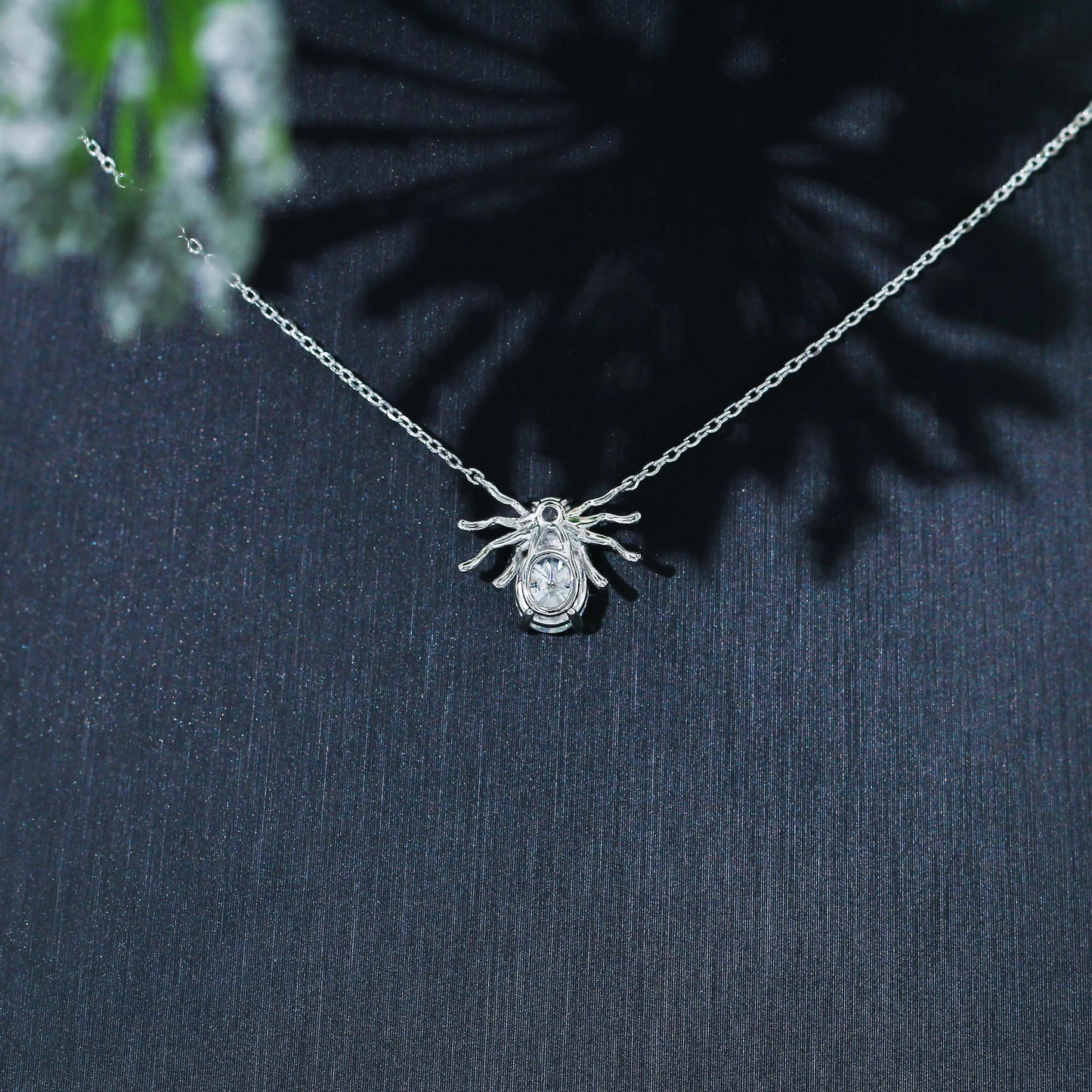 14k White / Yellow / Rose Gold Spider Moissanite Necklace / Pendant 1.25ct Total Moissanite Engagement Rings & Jewelry | Luxus Moissanite