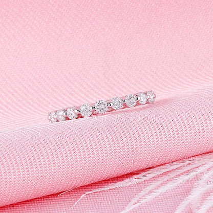 14k White Gold Moissanite Eternity Ring 1ct Total Moissanite Engagement Rings & Jewelry | Luxus Moissanite