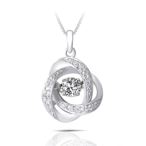 14k White Gold Moissanite Princess Necklace / Pendant 0.25ct Center Stone Moissanite Engagement Rings & Jewelry | Luxus Moissanite