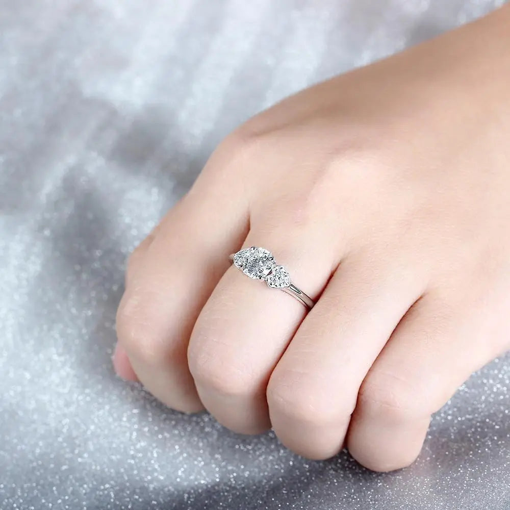 14k White Gold Moissanite Ring Octagon Cut 1.12ct Total Moissanite Engagement Rings & Jewelry | Luxus Moissanite Best and Unique Engagement Ring Cuts