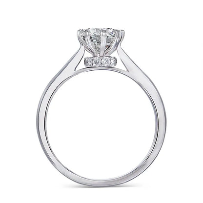 14k White Gold Octagon Cut Hidden Halo Moissanite Ring 1ct Moissanite Engagement Rings & Jewelry | Luxus Moissanite | Latest Engagement Ring Styles