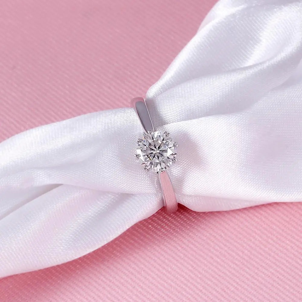 14k White Gold Octagon Cut Hidden Halo Moissanite Ring 1ct Moissanite Engagement Rings & Jewelry | Luxus Moissanite Latest Engagement Ring Styles