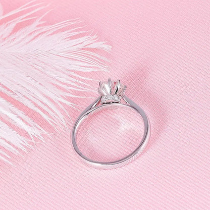 14k White Gold Octagon Cut Hidden Halo Moissanite Ring 1ct Moissanite Engagement Rings & Jewelry | Luxus Moissanite Latest Engagement Ring Styles
