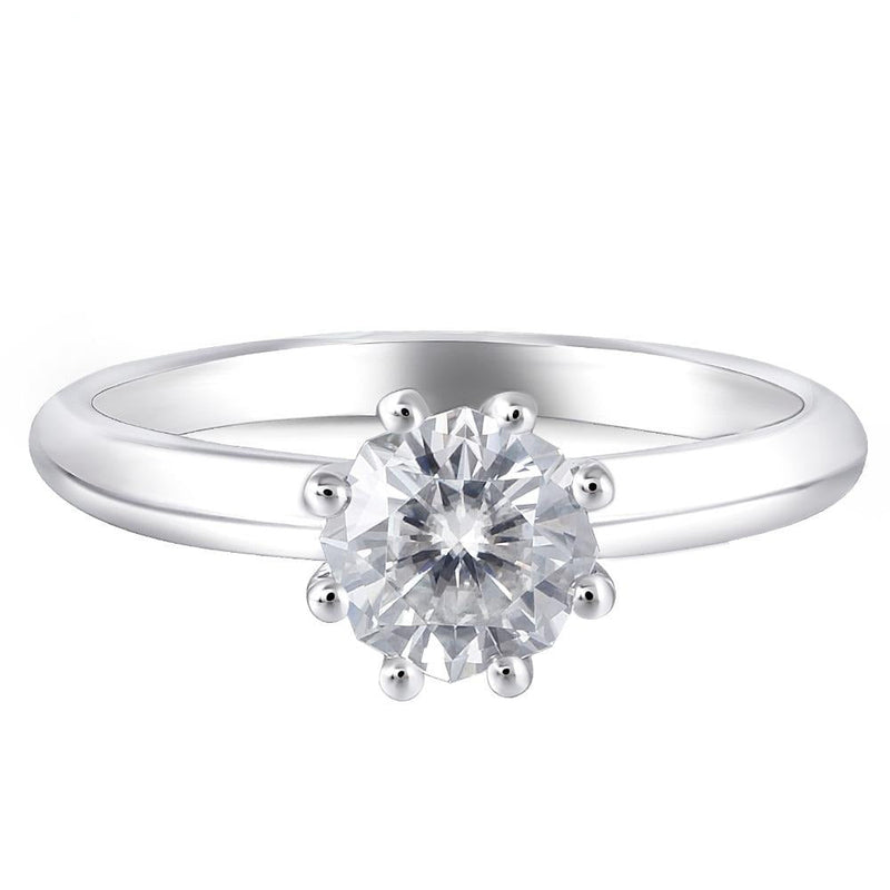 14k White Gold Octagon Cut Moissanite Ring 1ct Moissanite Engagement Rings & Jewelry | Luxus Moissanite