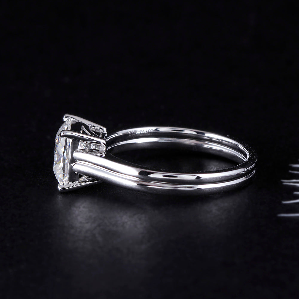 14k White Gold Princess Cut Moissanite Ring 1.5ct – Luxus Moissanite