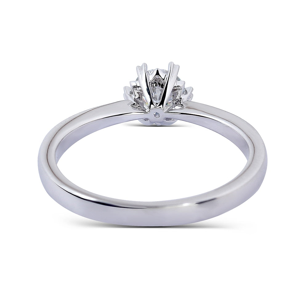 14k White Gold Solitaire Moissanite Ring 0.5ct Moissanite Engagement Rings & Jewelry | Luxus Moissanite