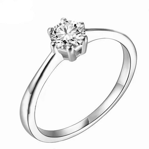 14k White Gold Solitaire Moissanite Ring 0.5ct Moissanite Engagement Rings & Jewelry | Buy Moissanite Ring | Luxus Moissanite