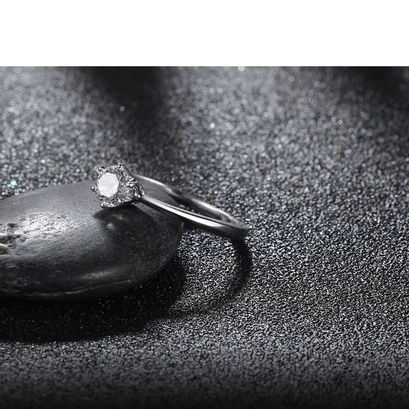 14k White Gold Solitaire Moissanite Ring 0.5ct Moissanite Engagement Rings & Jewelry |  moissanite jewellery |Luxus Moissanite