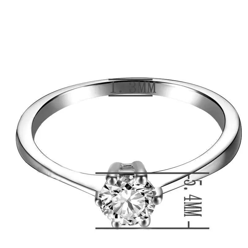 14k White Gold Solitaire Moissanite Ring 0.5ct Moissanite Engagement Rings & Jewelry | Buy Moissanite Ring | Luxus Moissanite