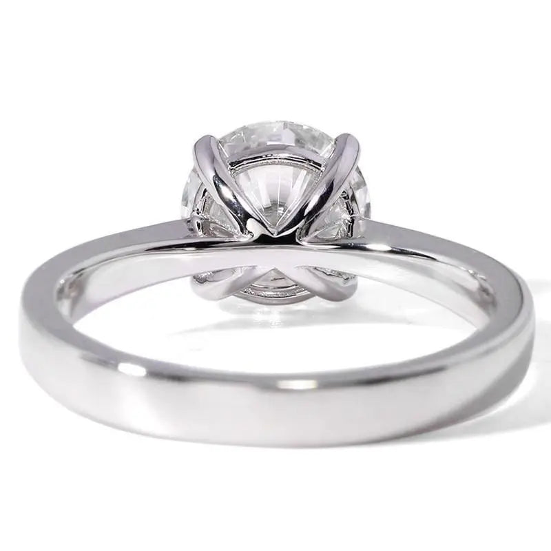 14k White Gold Solitaire Moissanite Ring 1ct Moissanite Engagement Rings & Jewelry | 14k White Gold Solitaire Moissanite Wedding Rings Female 1ct | Luxus Moissanite