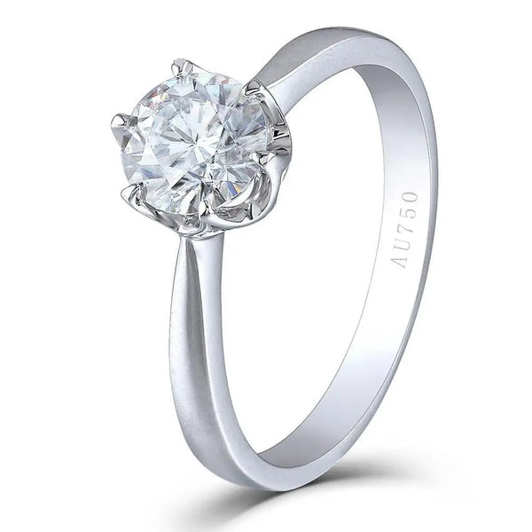 14k White Gold Solitaire Moissanite Ring 1ct Moissanite Engagement Rings & Jewelry | Gold Women Wedding Rings | Luxus Moissanite