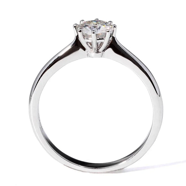 14k White Gold Solitaire Moissanite Ring 1ct Moissanite Engagement Rings & Jewelry | Gold Ring Wedding Ring | Luxus Moissanite