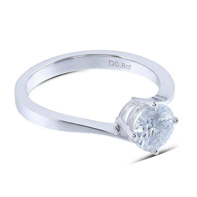 14k White Gold Solitaire Moissanite Ring 1ct Moissanite Engagement Rings & Jewelry | wedding ring set woman| Luxus Moissanite