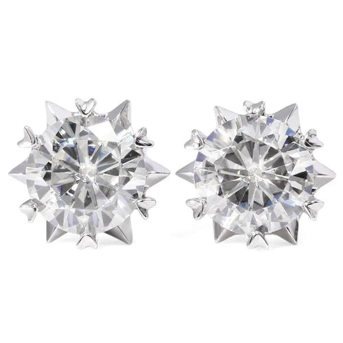 14k White Gold Stud Moissanite Earrings 1.2ctw Moissanite Engagement Rings & Jewelry | Luxus Moissanite | Beautiful Unique Jewelry 