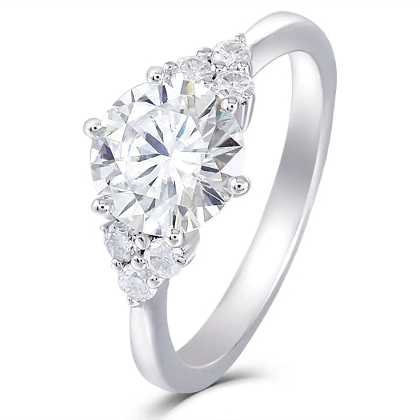 14k White, Yellow, Rose Gold Moissanite Ring 1.15ct Total Moissanite Engagement Rings & Jewelry | Luxus Moissanite