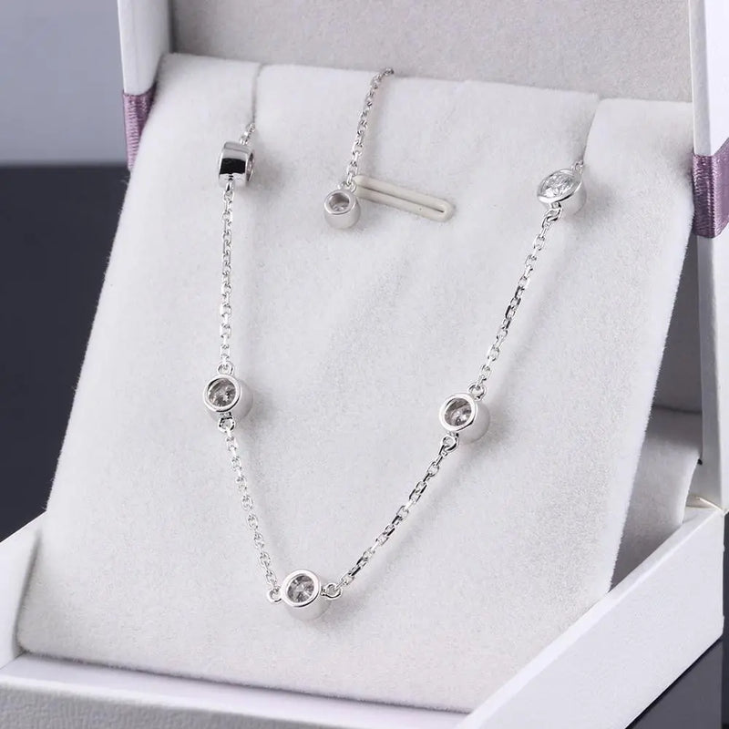 18k White Gold Bezel Set Moissanite Bracelet 1.35ctw Moissanite Engagement Rings & Jewelry | Luxus Moissanite