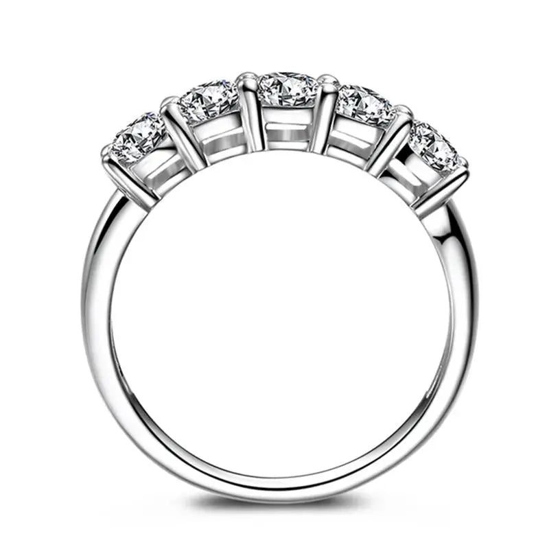 18k White Gold Moissanite Anniversary Wedding Band 0.5ct Moissanite Engagement Rings & Jewelry | Luxus Moissanite