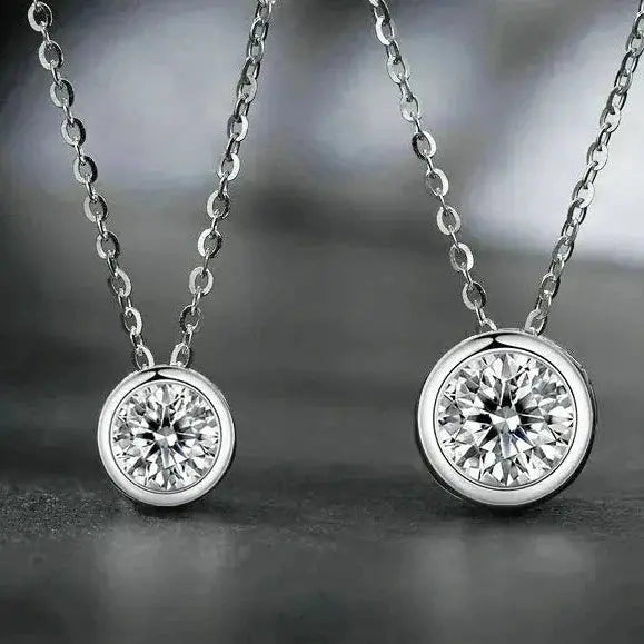 5 STONE 925 SILVER MOISSANITE NECKLACE 1.5CTW Moissanite Engagement Rings & Jewelry | Luxus Moissanite