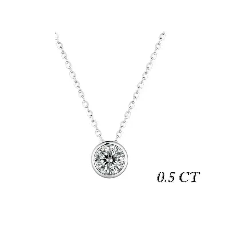 5 STONE 925 SILVER MOISSANITE NECKLACE 1.5CTW Moissanite Engagement Rings & Jewelry | Luxus Moissanite