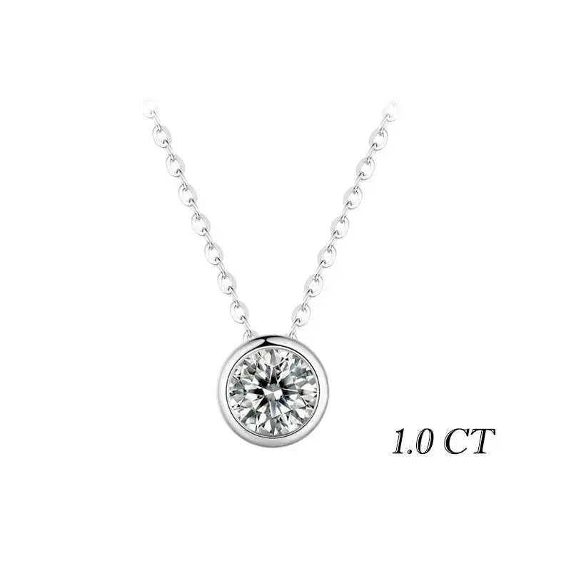 5 STONE 925 SILVER MOISSANITE NECKLACE 1.5CTW Moissanite Engagement Rings & Jewelry | Luxus Moissanite
