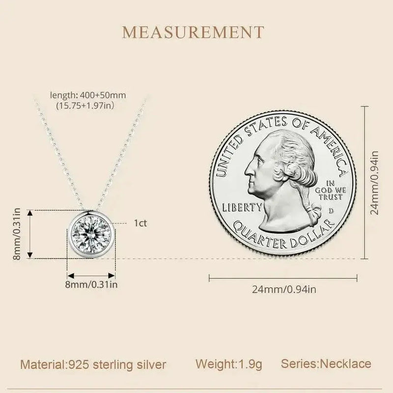 5 STONE 925 SILVER MOISSANITE NECKLACE 1.5CTW Moissanite Engagement Rings & Jewelry | Luxus Moissanite
