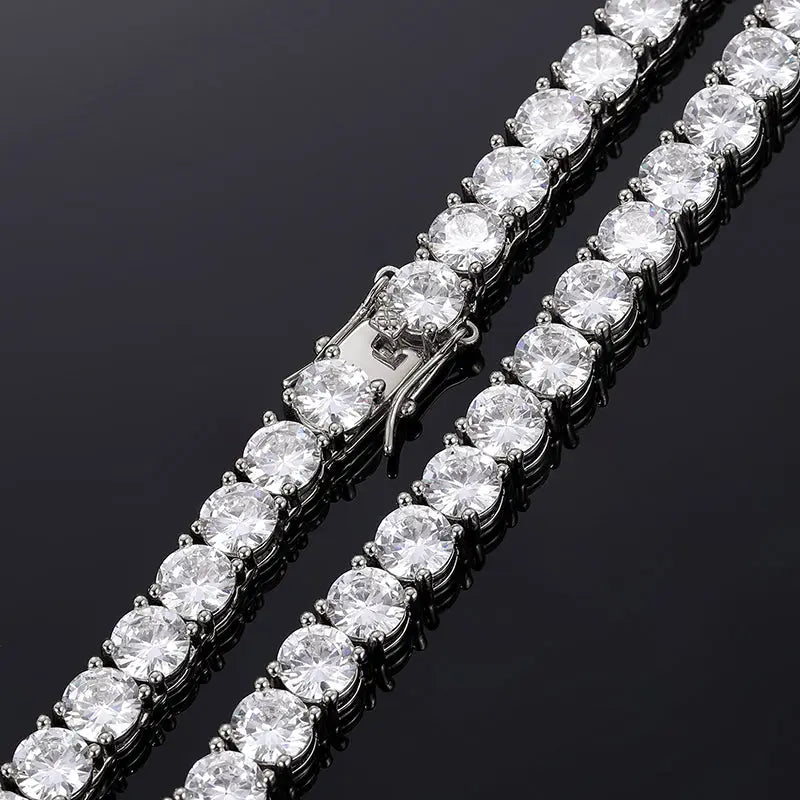 925 Silver Moissanite Tennis Necklace / Chain 16 inch - 24 inch, 3mm - 8mm stones Moissanite Engagement Rings & Jewelry | Luxus Moissanite