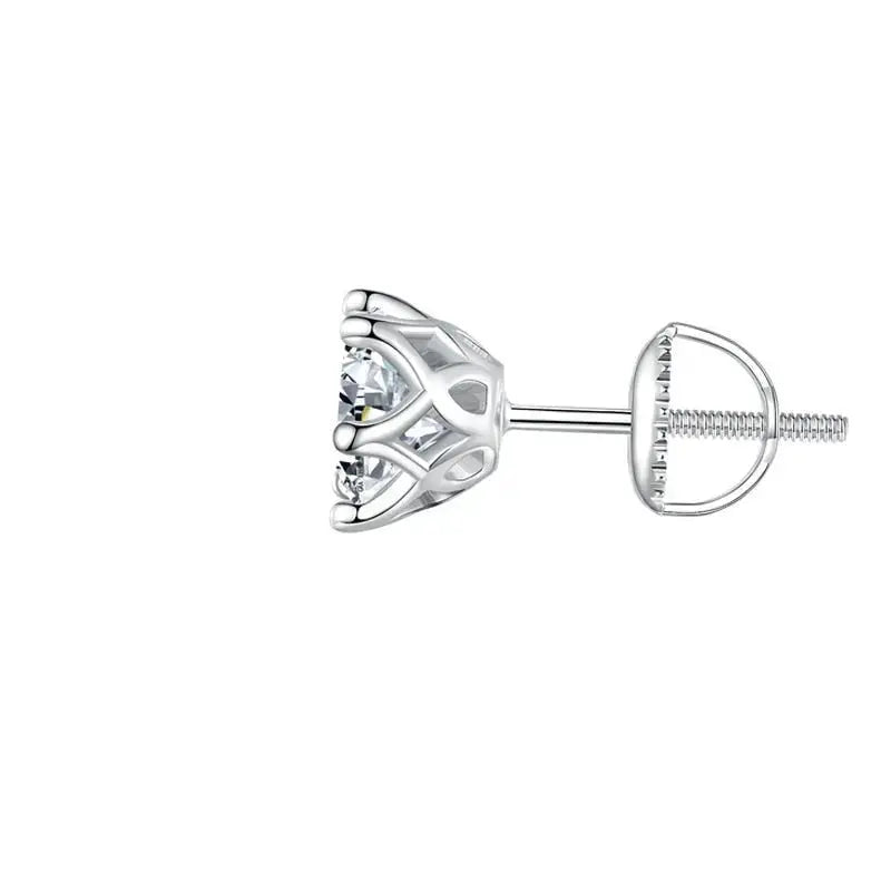 925 Sterling Silver Moissanite Stud Earrings 2CTW Moissanite Engagement Rings & Jewelry | Luxus Moissanite