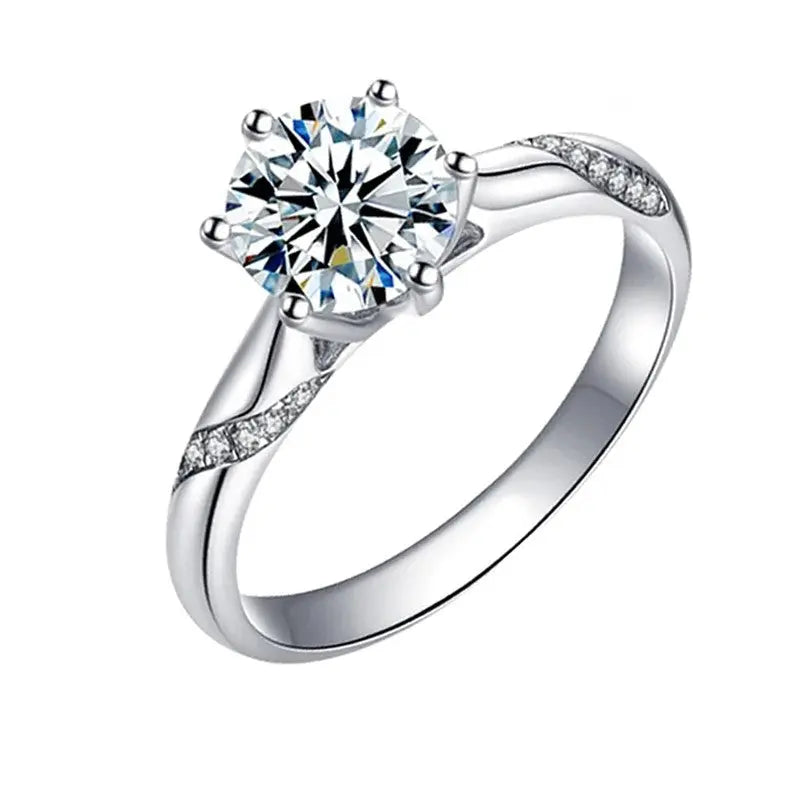Solitaire Moissanite Engagement Ring, 1ct - 3ct Options Moissanite Engagement Rings & Jewelry | Luxus Moissanite