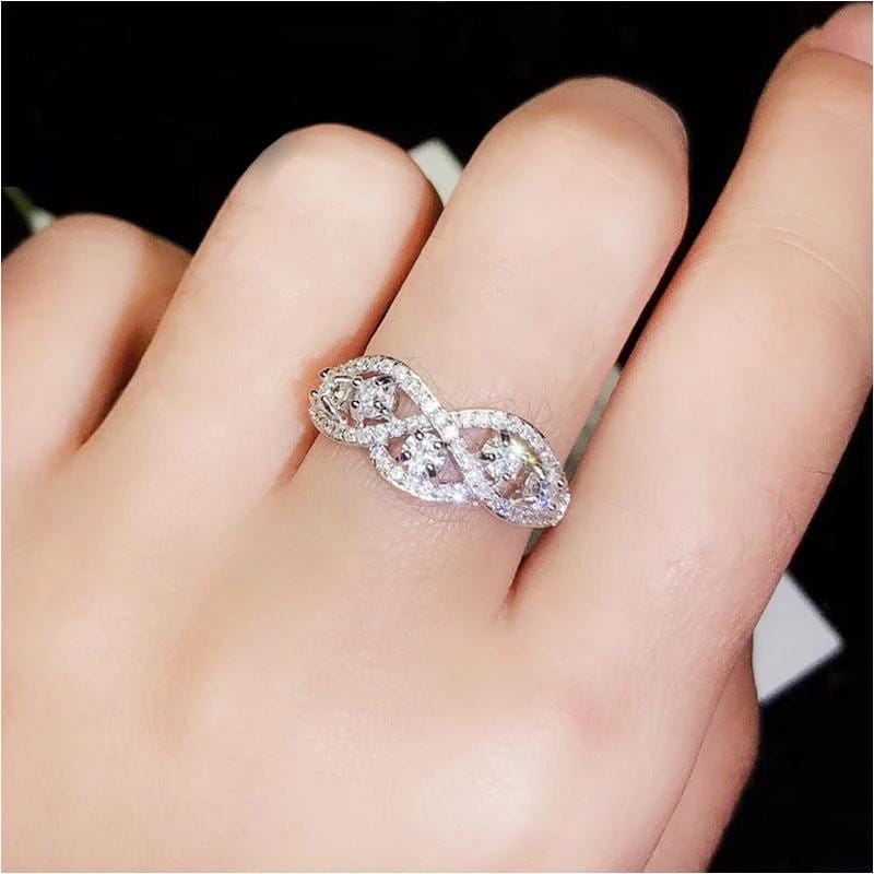 White Gold Plated 5 Stone Moissanite Wedding Band 1ct Total Moissanite Engagement Rings & Jewelry | Luxus Moissanite