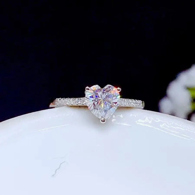 2.00 Carat Heart Shape Diamond Double Halo Wedding Engagement Ring 14k  White Gold Over – BrideStarCo