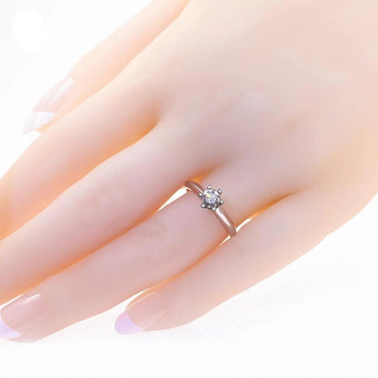 White Gold Plated Silver Moissanite Ring 0.5ct (multiple colors) Moissanite Engagement Rings & Jewelry | Luxus Moissanite